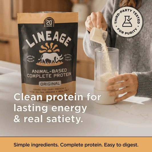 Animal-Based Complete Protein Powder – Original Unflavored – 20g Grass-Fed Protein with Organs, Colostrum & Fruit – 2 Pack