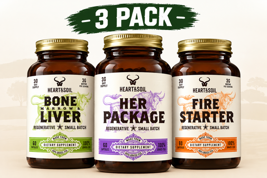 3Pack Female Vitality Stack HER PACKAGE + BONE MARROW & LIVER + FIRESTARTER