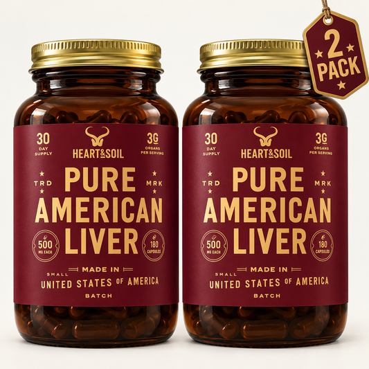 2Pack HEART & SOIL American Liver 3000mg Grass-Fed Beef Liver 180ct