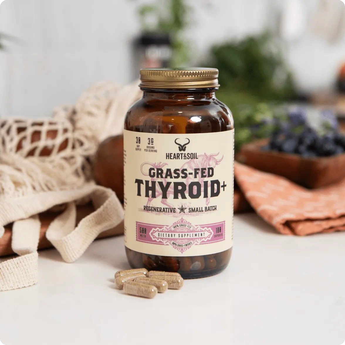 2Pack Heart & Soil Grass-Fed Thyroid+ – Grass-Fed Thyroid, Liver & Kidney Supplement
