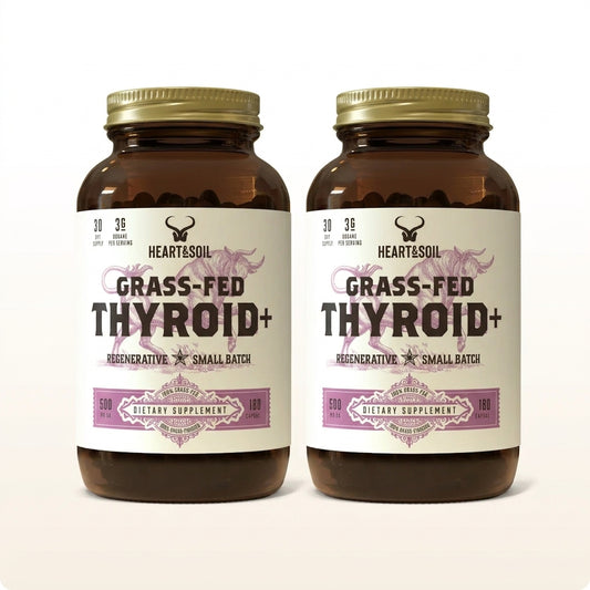 2Pack Heart & Soil Grass-Fed Thyroid+ – Grass-Fed Thyroid, Liver & Kidney Supplement