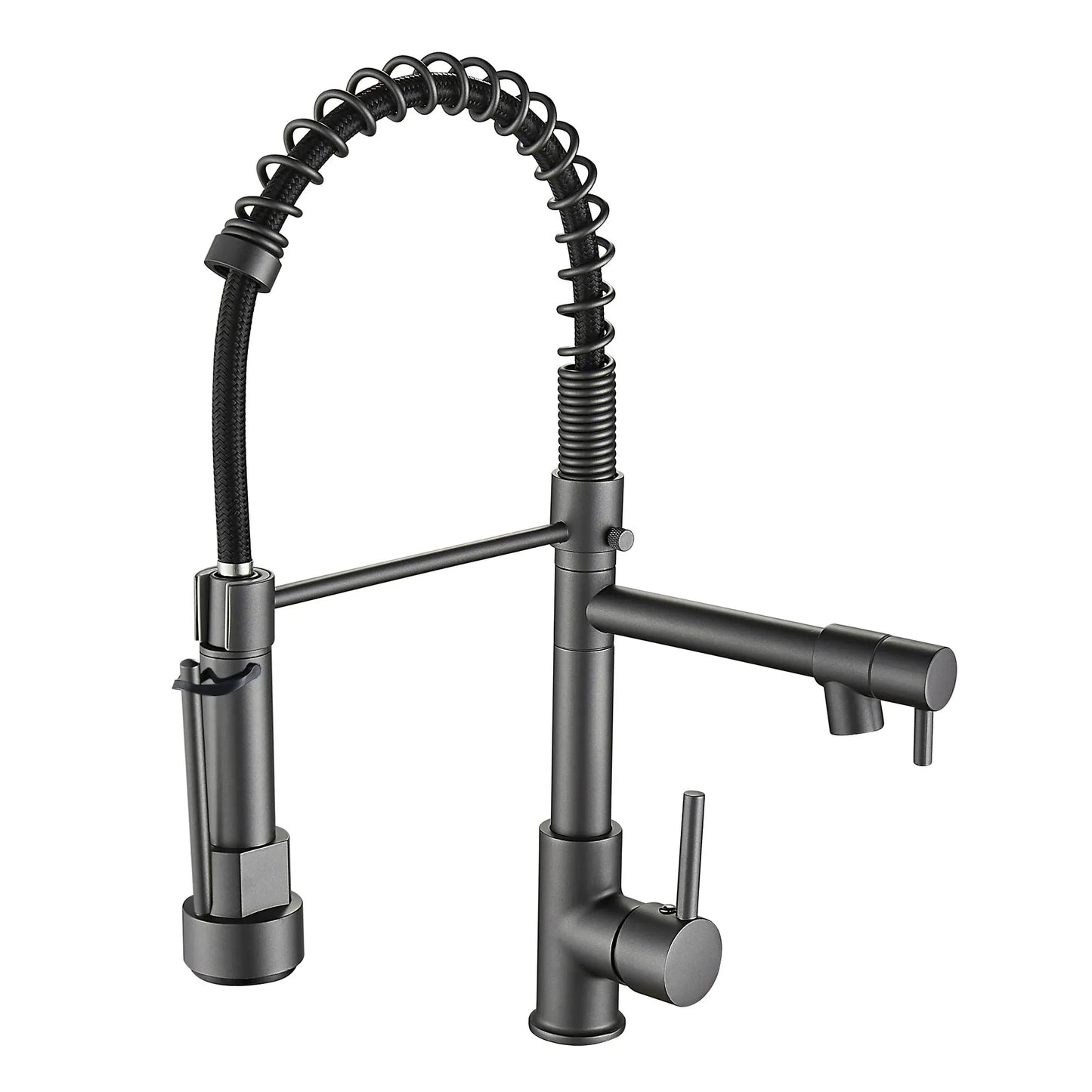 Kitchen Faucet with Pull Down Sprayer High Arc Single Handle Spring Kitchen Sink Faucet