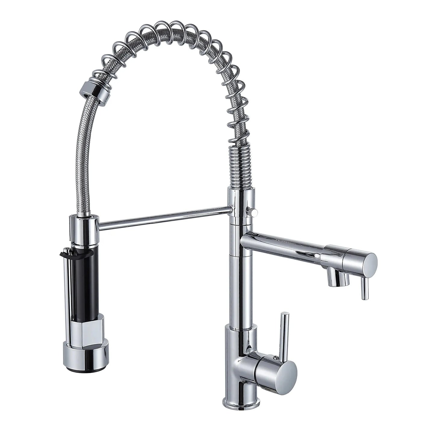 Kitchen Faucet with Pull Down Sprayer High Arc Single Handle Spring Kitchen Sink Faucet