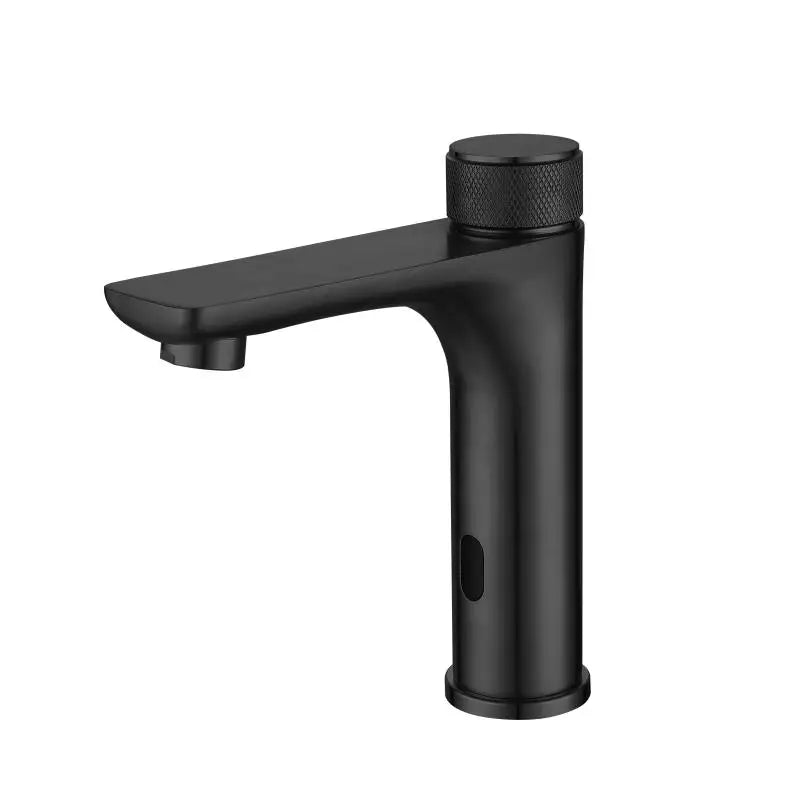 Brass Smart Sensor Bathroom Basin Faucet Deck Mounted Cold and Hot Water Mixer Washbasin Faucet Crane Infrared Sensation