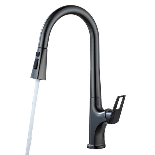 Faucet kitchen splash proof, vegetable basin pull-out faucet, universal rotary pull-out kitchen faucet