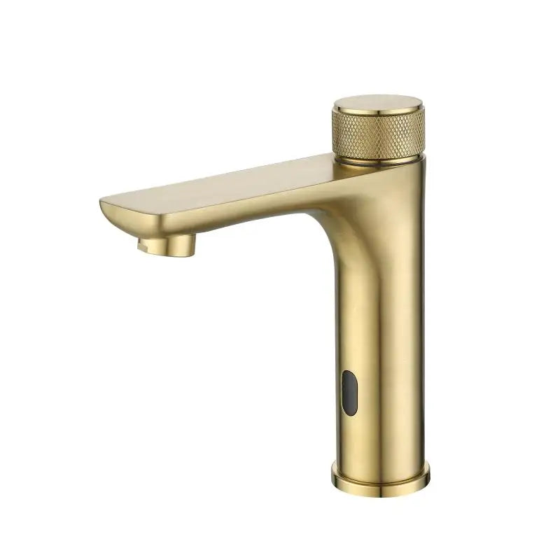 Brass Smart Sensor Bathroom Basin Faucet Deck Mounted Cold and Hot Water Mixer Washbasin Faucet Crane Infrared Sensation