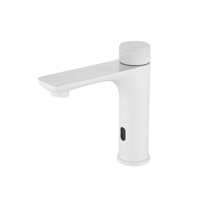 Brass Smart Sensor Bathroom Basin Faucet Deck Mounted Cold and Hot Water Mixer Washbasin Faucet Crane Infrared Sensation