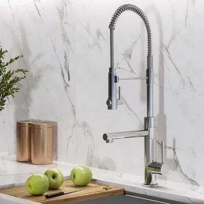 Tuqiu Brushed Gold Kitchen Faucets Pull Down Sink Faucet Pull Out Black Spring Spout Mixers Tap Hot Cold Water Crane