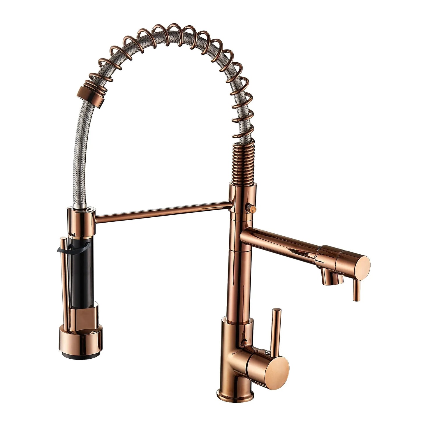 Kitchen Faucet with Pull Down Sprayer High Arc Single Handle Spring Kitchen Sink Faucet