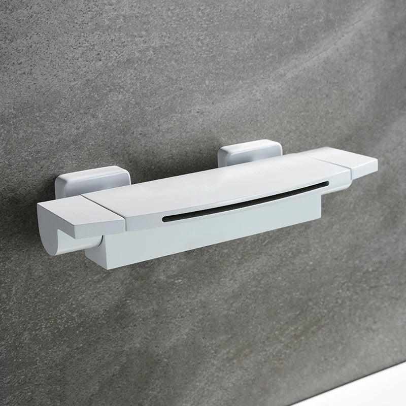 Gold Bathroom Bathtub Faucets Black Waterfall Tub Faucet Gun Grey Brass Dual Handles Dual Control Wall Mounted Chrome Mixer Taps