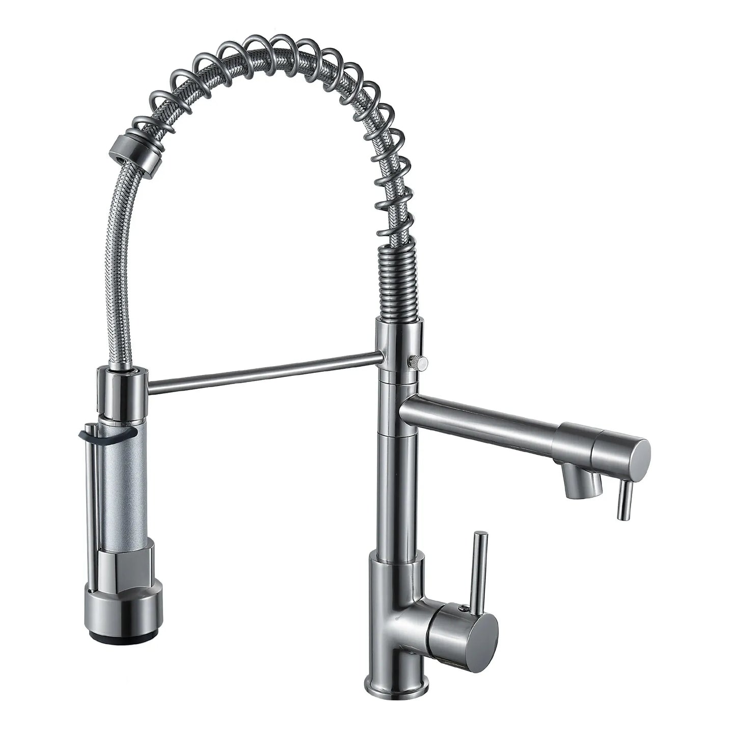 Kitchen Faucet with Pull Down Sprayer High Arc Single Handle Spring Kitchen Sink Faucet