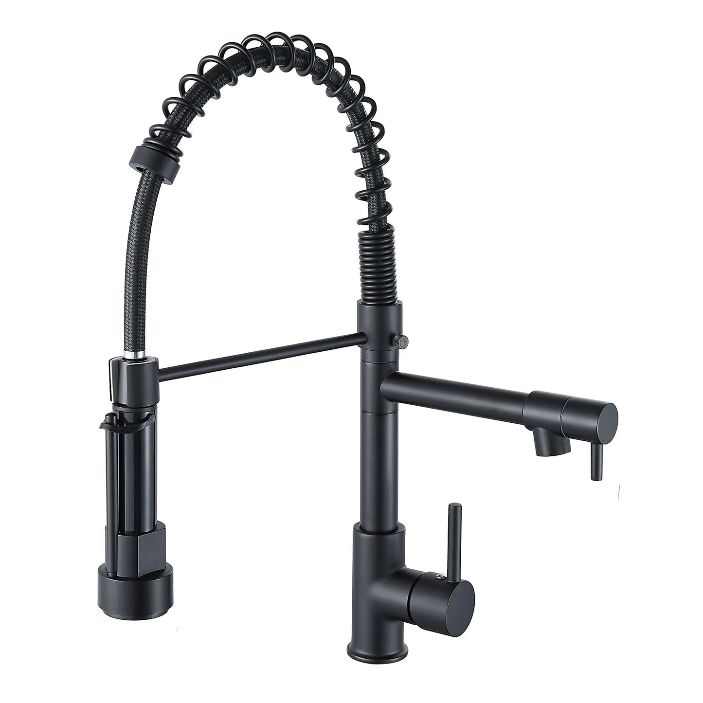 Kitchen Faucet with Pull Down Sprayer High Arc Single Handle Spring Kitchen Sink Faucet