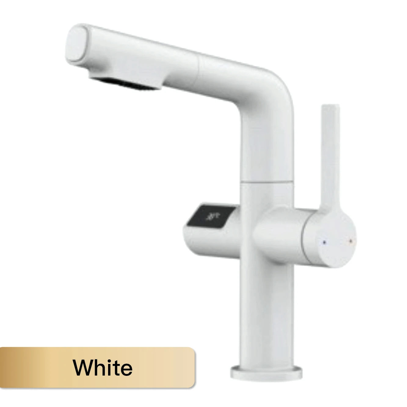 Multi functional black bathroom faucet intelligent induction digital display design cold and hot dual control dial out basin Tap