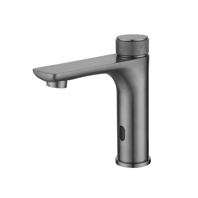 Brass Smart Sensor Bathroom Basin Faucet Deck Mounted Cold and Hot Water Mixer Washbasin Faucet Crane Infrared Sensation