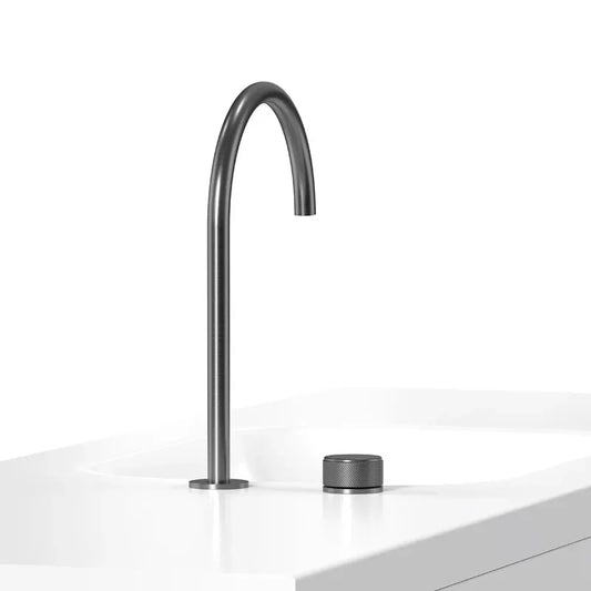 Black Basin Bathroom Faucet two holes bathroom Sink faucet Brushed sink tap rotating widespread basin Tap