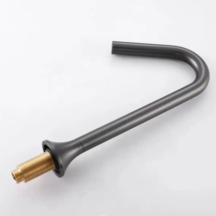 Two Handle Tall Brass Faucet Mixer Tap Basin Faucet Torneira Gourmet De Cozinha Hot Cold Water Bathroom Bath Gray Black Chrome