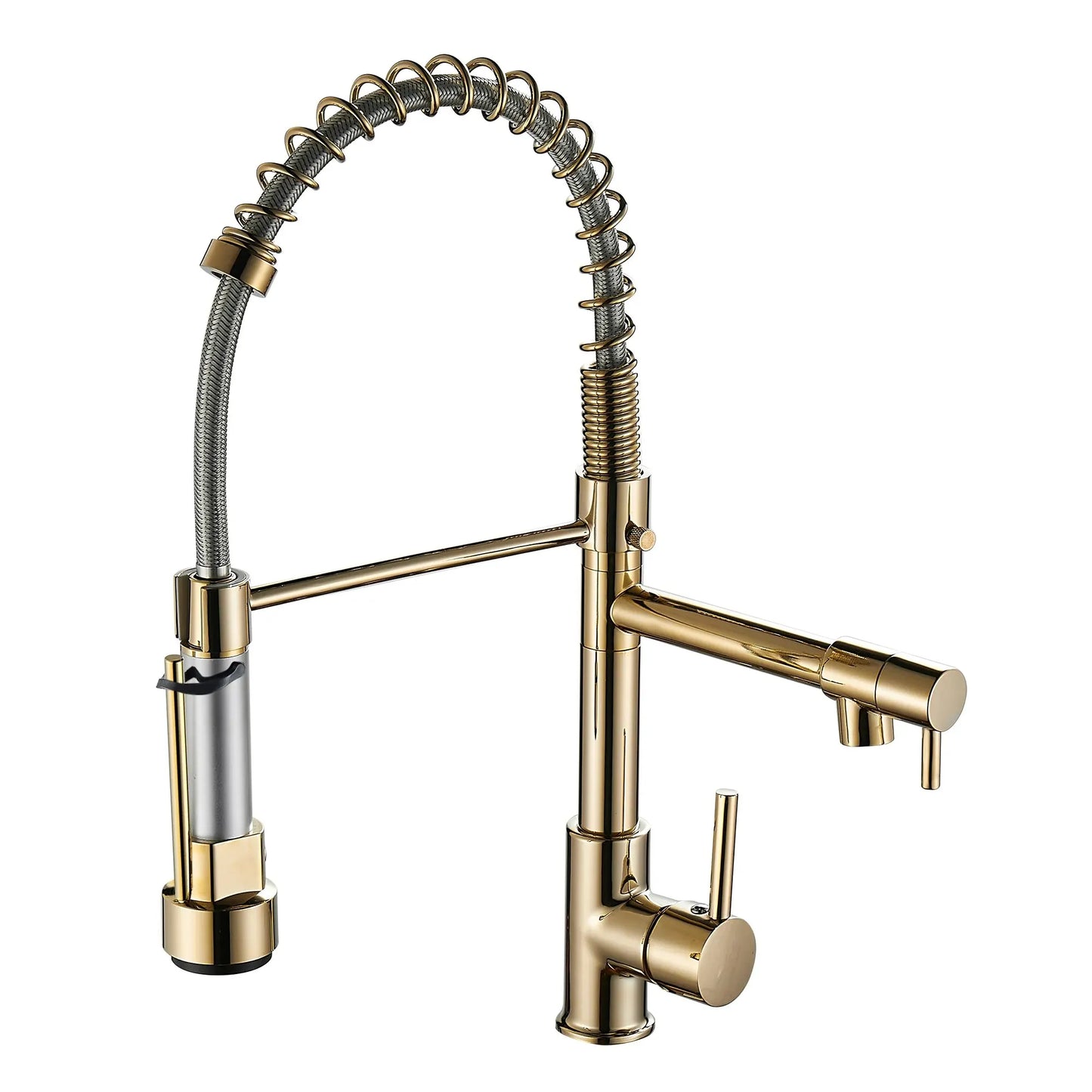 Kitchen Faucet with Pull Down Sprayer High Arc Single Handle Spring Kitchen Sink Faucet
