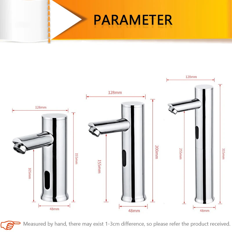 Touchless Faucet Bathroom Smart Infrared Motion Sensor Tap Luxury Brass Battery Grifo Basin Sink Chrome Torneira Modern Faucets