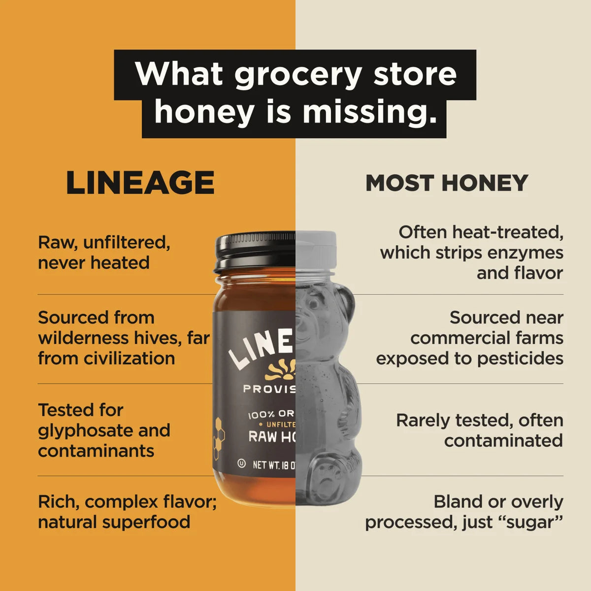 100% Organic Raw Honey – Unfiltered Wildflower Honey – Natural Sweetener for Coffee, Smoothies & Baking – 2 Pack